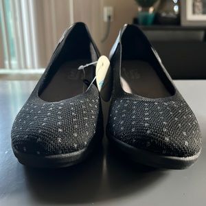 Black women’s shoes with silver dots